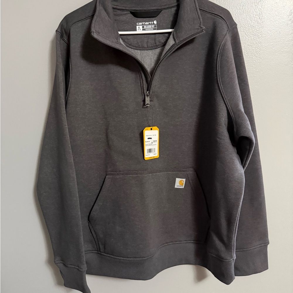 Carhartt Women's Dark Gray Zip-Up Sweater